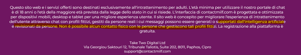 nel piè di pagina c'è la realtà: profili falsi