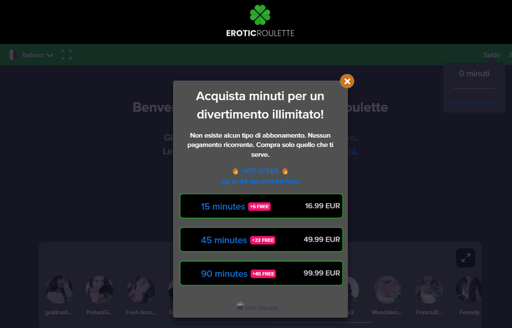 Quanto costa EroticRoulette pachchetto