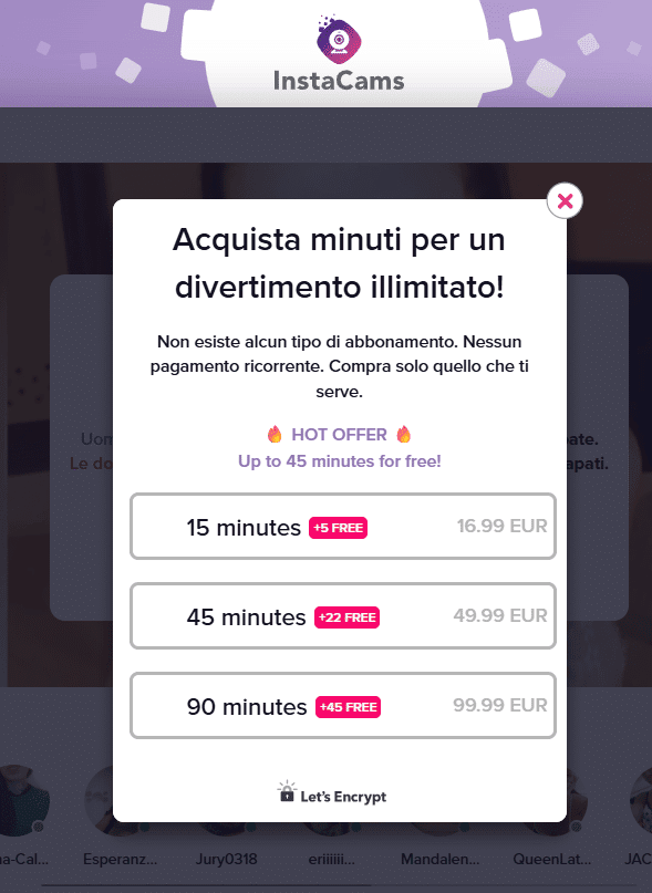 Quanto costa InstaCams