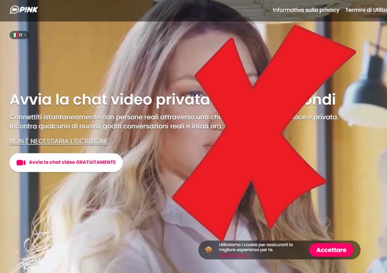 pink video chat truffa